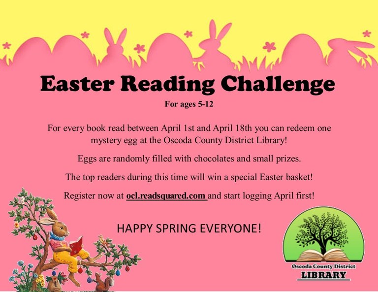 2025 Easter Reading Challenge poster